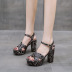 fashion snake skin heeled sandals NSZSC61151