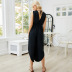 Summer V-neck temperament mid-length skirt  NSLM61224