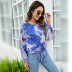 Autumn long-sleeved loose-fitting urban casual pullover elastic round neck T-shirt NSLM61225