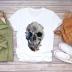 Camisa corta de la planta de la mariposa del cráneo de la moda del verano NSATE61258