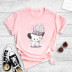 cartoon cat print T-shirt NSYIC61280