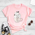 cartoon anime cat print T-shirt NSYIC61281