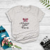 short-sleeved text butterfly printed T-shirt NSYIC61282