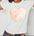 Spring/Summer loosewith heart-shaped print and short sleeves T-shirt  NSATE61305