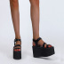 solid color super high-heel buckle sandals NSSO61345