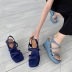 high-heeled square toe open-toed sandals NSHU61393