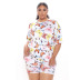 plus size butterfly print fashion set NSYMA61420