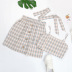 new summer plaid sling two-piece set NSYYF61423