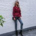 spring new solid color slim elastic long sleeve pullover shirt NSYYF61430