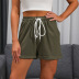 Verano nuevos pantalones cortos deportivos casuales con cordones de color puro NSYYF61445