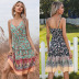 summer new lace chiffon floral sexy sling dress NSYYF61467