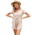 summer new casual short solid color short-sleeved jumpsuit NSYYF61485