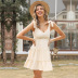 summer new style cotton and linen loose short dress NSYYF61502