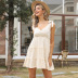 summer new style cotton and linen loose short dress NSYYF61502