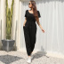 Solid Color Belted Casual Jumpsuit NSYYF61505