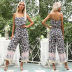 summer new style chiffon print wrapped chest type sleeveless suspender jumpsuit NSYYF61513