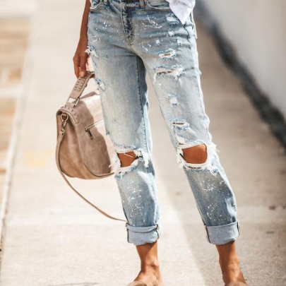 Ripped Thin Washed Jeans NSYF61555