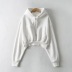Solid Color Short Hoodie Sweater NSHS61560