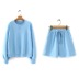Loose Pullover Sweater And Elastic Waist Loose Short Set NSHS61570