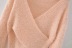 Suéter de manga larga corto recortado sexy con cuello en V cruzado NSHS61576