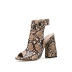 new thick high-heel snake print sandals NSCA61580