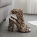 new thick high-heel snake print sandals NSCA61580