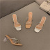 fashion transparent rhinestone thick high heels NSHU61617