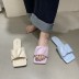 open-toed folds flat-bottomed slippers NSHU61623