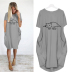 new Round Neck Printed comfortable Sleeve Casual Dress NSJIN61959