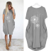 wholesale Printed Short Sleeve Casual Dress NSJIN61954
