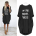 comfortable fashion letter printing round neck long sleeve casual dress NSJIN61939