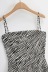 Zebra Print Slim-Fit Suspender Dress NSHS61784