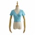 Fashion summer new solid color cross T-shirt NSHS61806