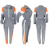 conjunto de dos piezas de traje casual con contraste de color NSFZ61826