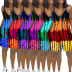 Tie-Dye Print Deep V-Neck Sling Wide Loose Jumpsuit NSBTY61833