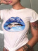 lip print short-sleeved t-shirt  NSAIT61986