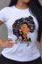 cartoon girl print short-sleeved t-shirt NSAIT61982