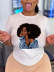 cartoon girl print short-sleeved t-shirt NSAIT61982