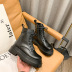 new high-top thick-soled zipper lace-up casual boots NSCA65442