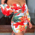 wholesale clothing vendors Nihaostyles spring and summer new printed one-shoulder long-sleeved dress  NSYIS65635
