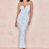 sleeveless Lace Floral Sling Dress NSYIS65494
