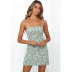 Printed Chiffon Sling Short Dress NSJIM65492