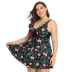 Flower printed skirt-style swimwear NSGM67118