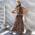 wholesale clothing vendor Nihaostyles Round Neck Floral Sleeveless Dress NSXMI67173