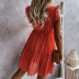 wholesale clothing vendor Nihaostyles Stand Collar Polka Dot Print Sleeveless Dress NSXMI67165