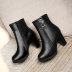 nihaostyle clothing wholesale Block heel high heel side zip short boots NSYUS67187