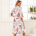 wholesale clothing vendor Nihaostyles long lace half-sleeved chiffon print blouse NSGM67199
