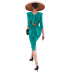 nihaostyle clothing wholesale spring split bag hip pure color simple dress NSSA67209