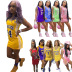 wholesale clothing vendor Nihaostyles round neck print basketball dress  NSCN67223