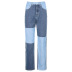 wholesale clothing vendor Nihaostyles street color stitching thin straight casual jeans NSKAJ67263